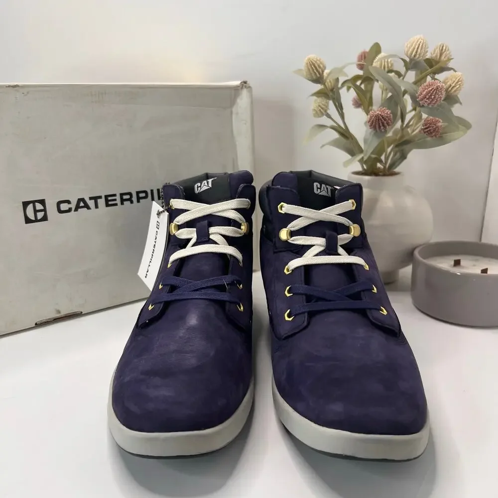 Caterpillar Poe Chukka Suede Leather Boot Evening Blue P717727 Men's 12 M NWD